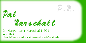 pal marschall business card
